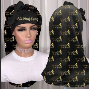 Satin Sleep Cap for Long Hair Women Casual Wig Headwear